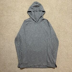 Vince Hoodie Mens Large Gray Lightweight Jersey Pullover Long Sleeve Casual